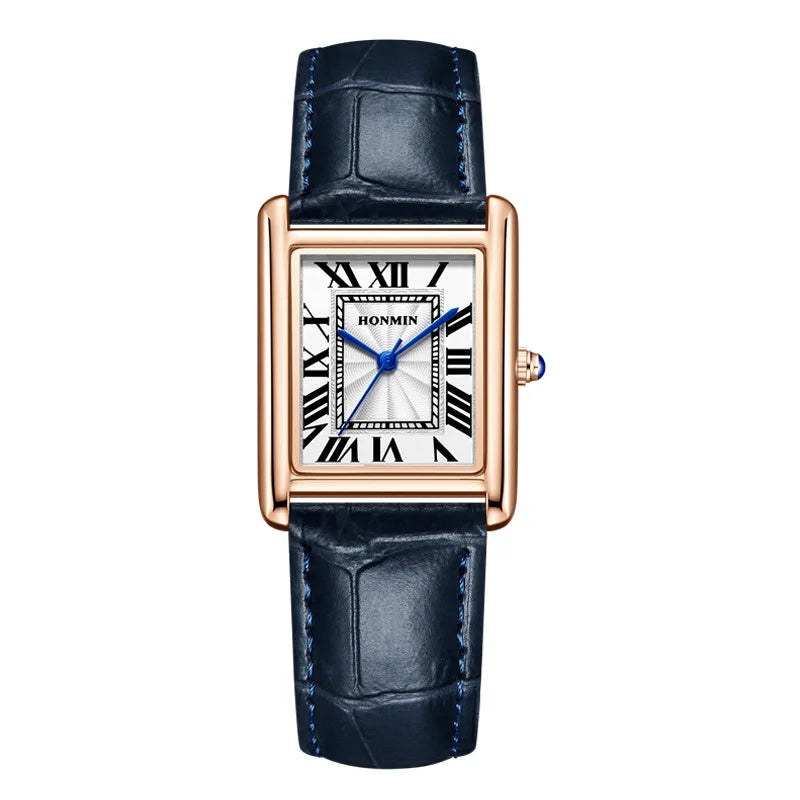 Couple Leather Quartz Watch Set