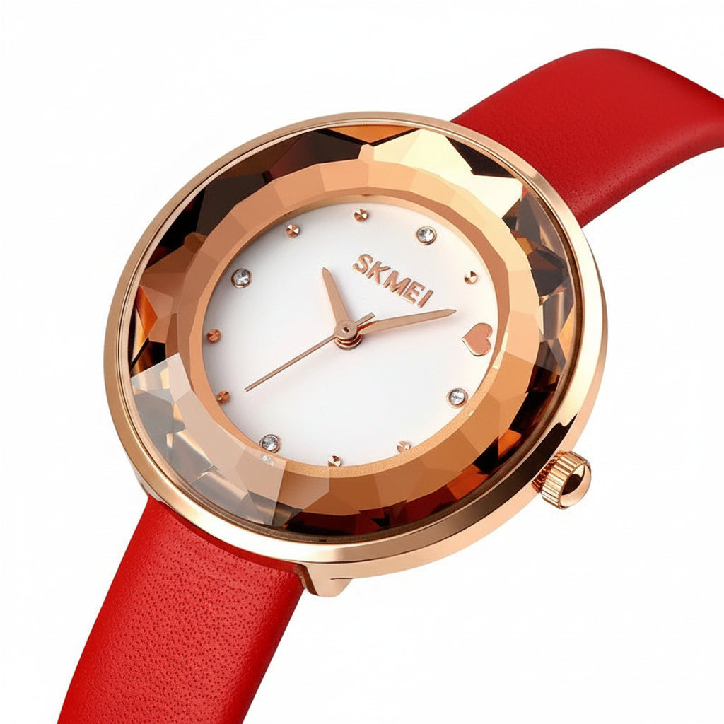 Women's 3D Floral Dial Quartz Watch with Gift Box