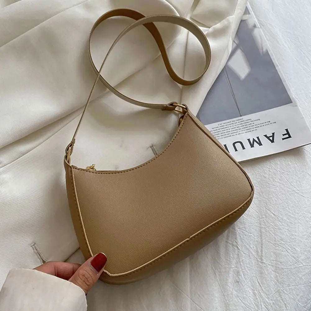 Retro PU Leather Hobo Bag