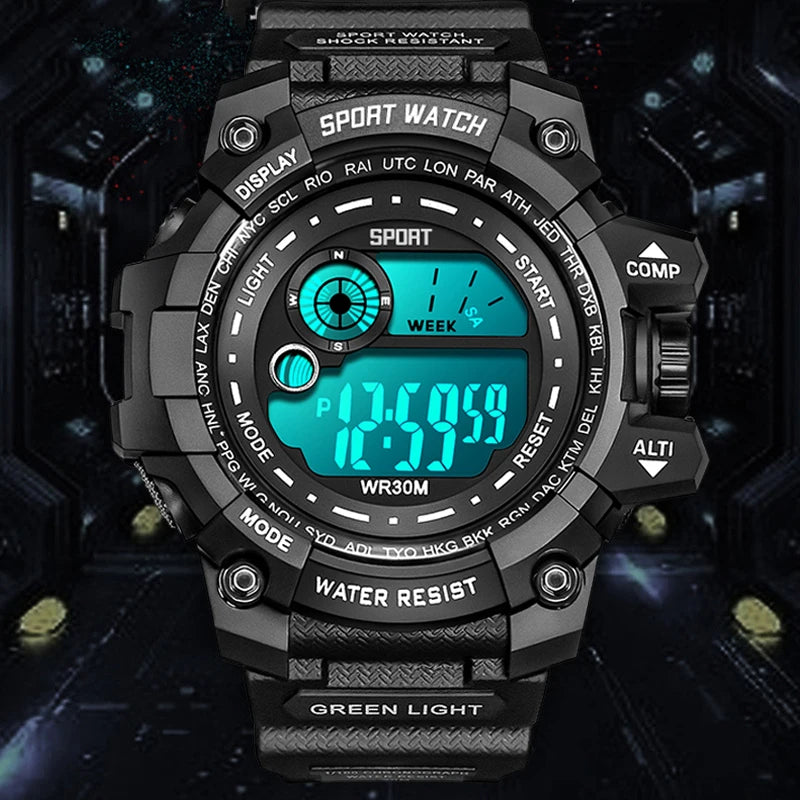 Men's LED Digital Military Watch