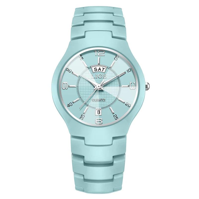 LIGE Ceramic Date Ladies Watch
