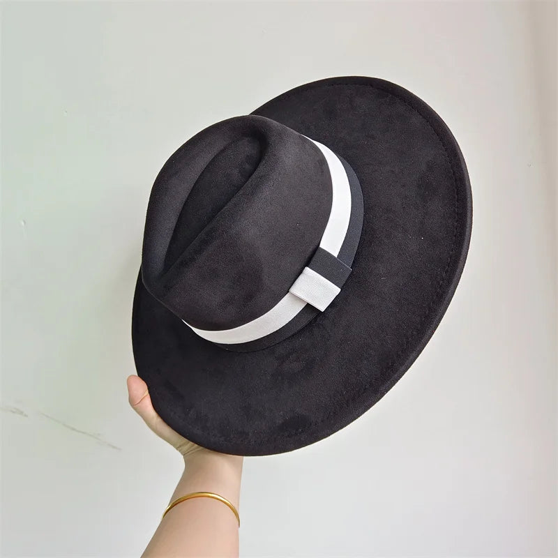 Women's Wide Brim Fedora Hat Retro Style