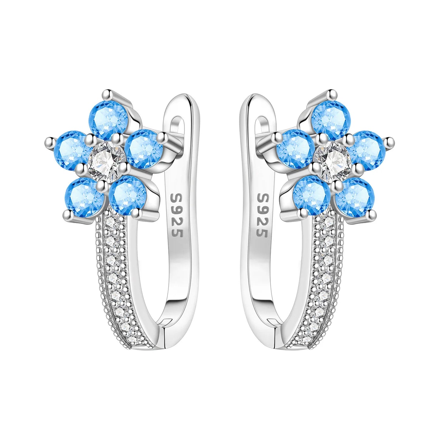 Women's S925 Silver Iris Hoop Earrings