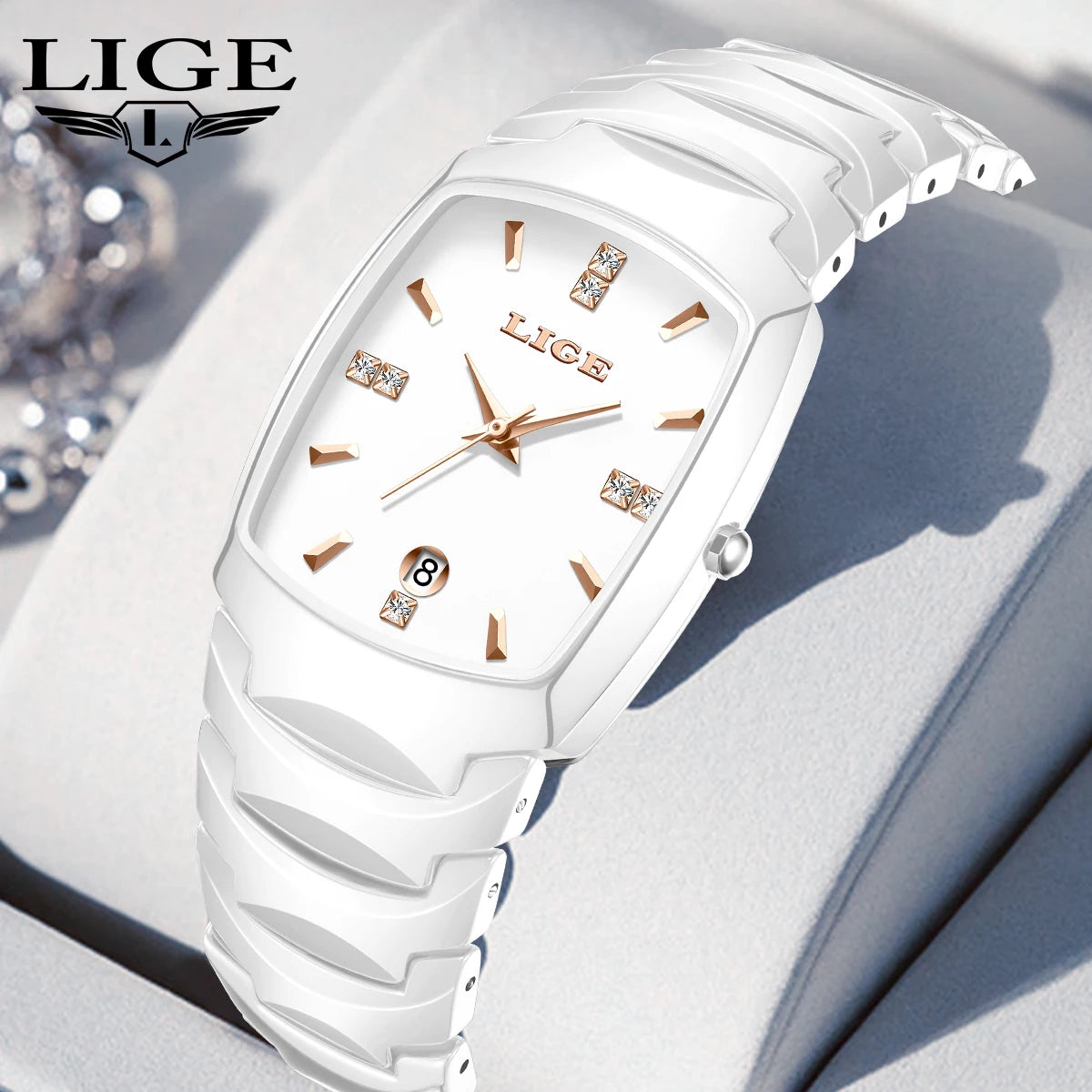 LIGE Calendar Steel Ladies Watch