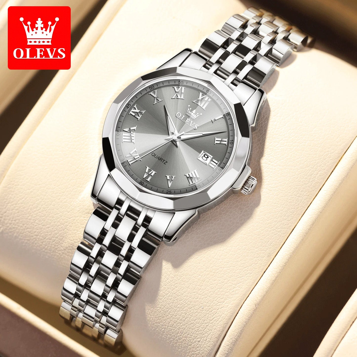 OLEVS Casual Steel Ladies Watch