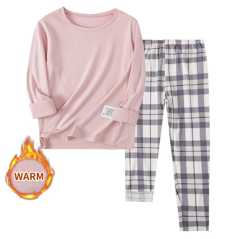 Unisex Fleece Pajama Set Long Sleeve
