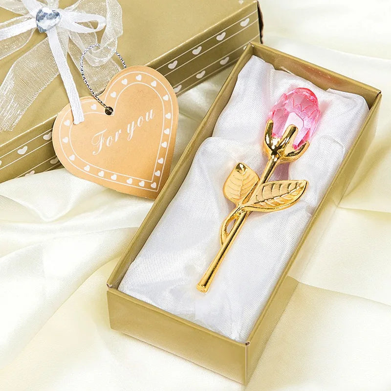 Crystal Rose Jewelry Box Set Valentine Gift