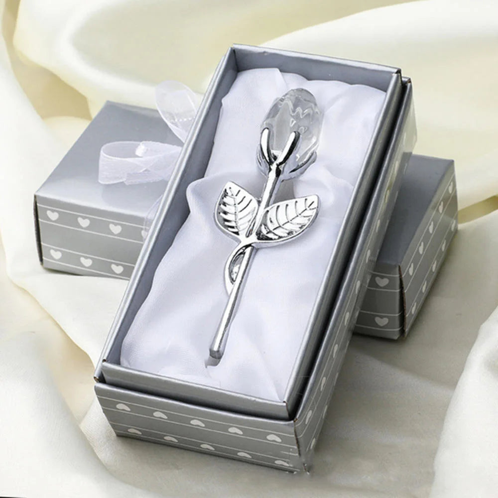 Crystal Glass Rose Artificial Flower Gift