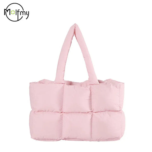 Quilted Plaid Shoulder Bag
