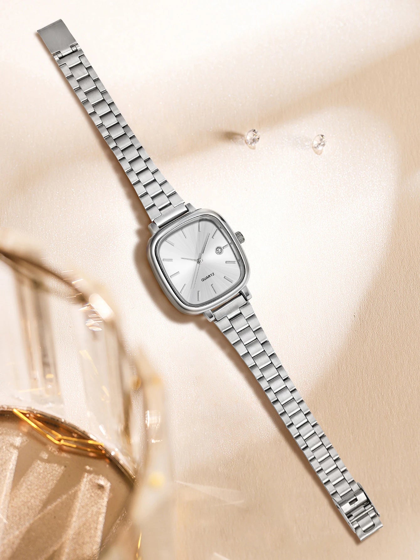 Women's Luxury Quartz Watch Calendar Steel