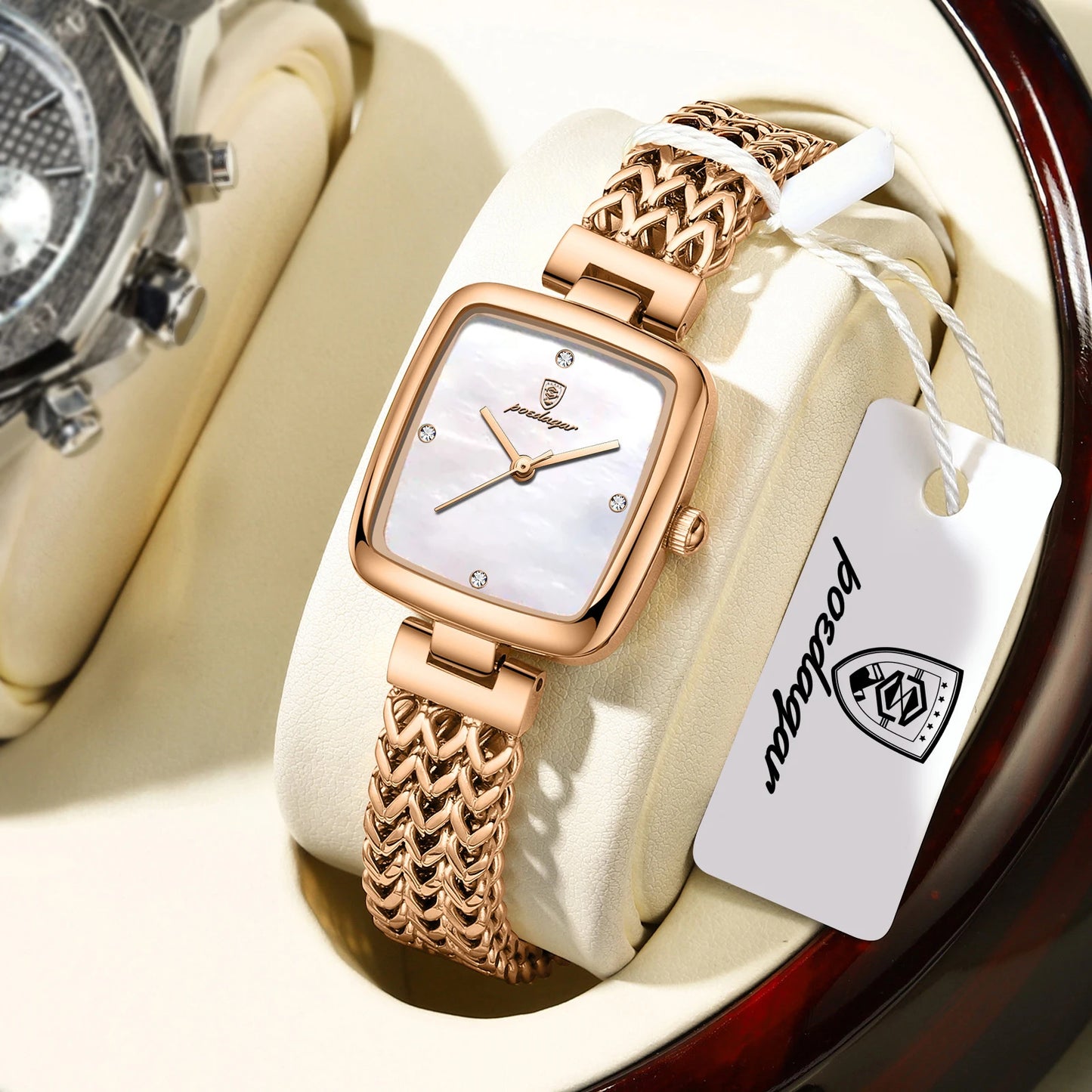 POEDAGAR Square Women Watch