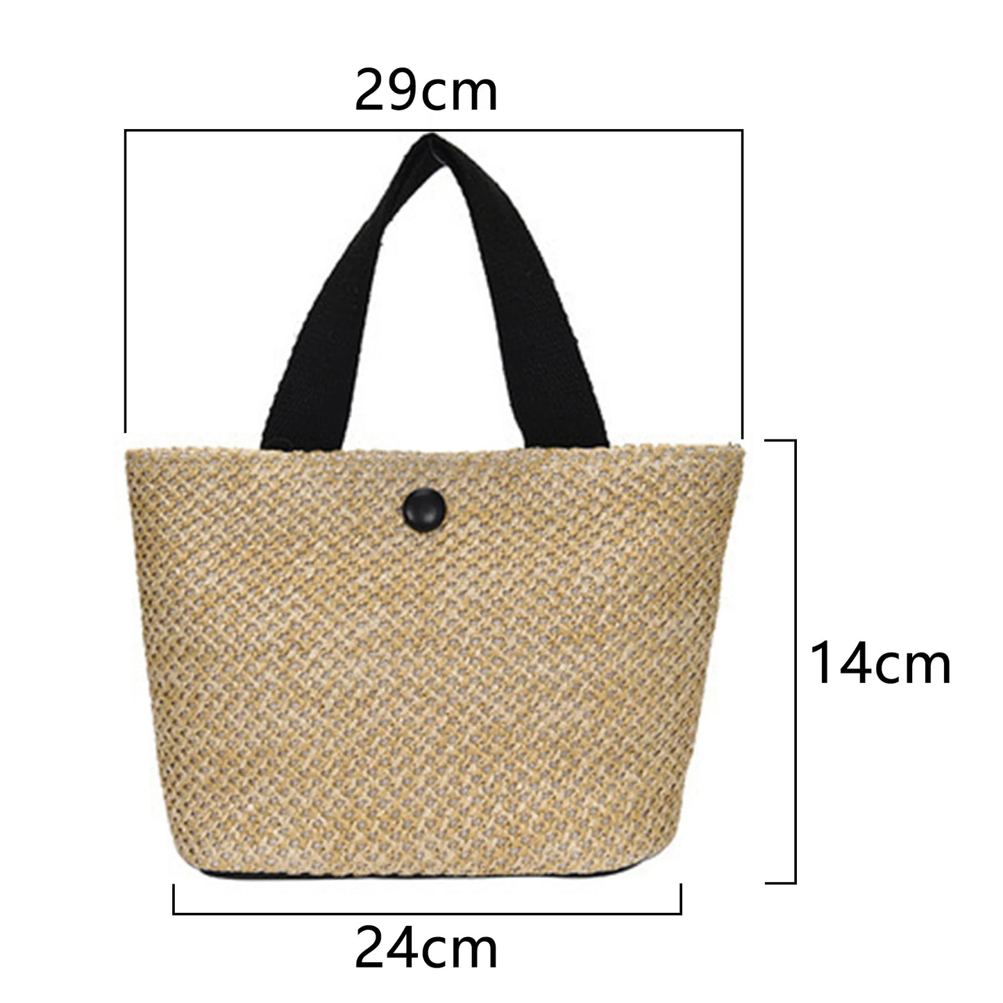 Women's Woven Straw Tote Beach Bag