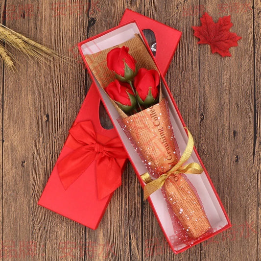 Rose Bouquet Gift Box Bow Decor Teacher