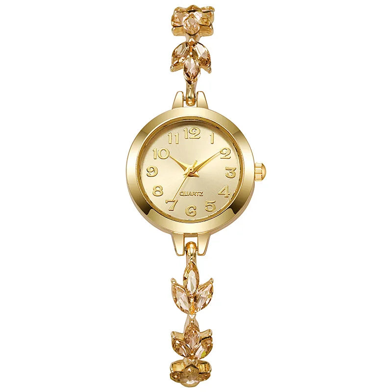 Women's Arabic Dial Rhinestone Quartz Watch