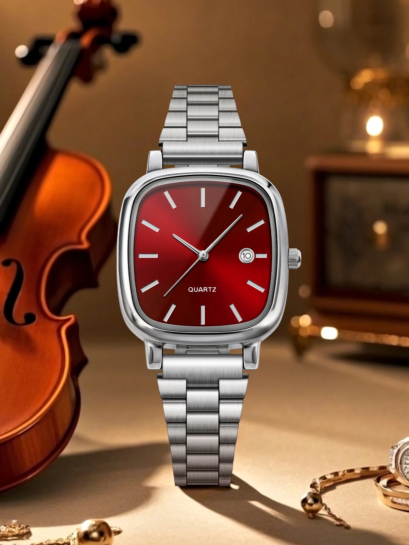 Women's Luxury Quartz Watch Calendar Steel