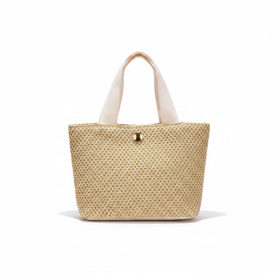 Women's Woven Straw Tote Beach Bag