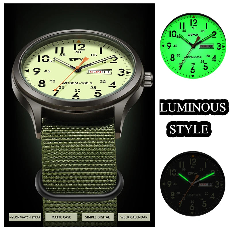 TPW Field Fabric Strap Watch
