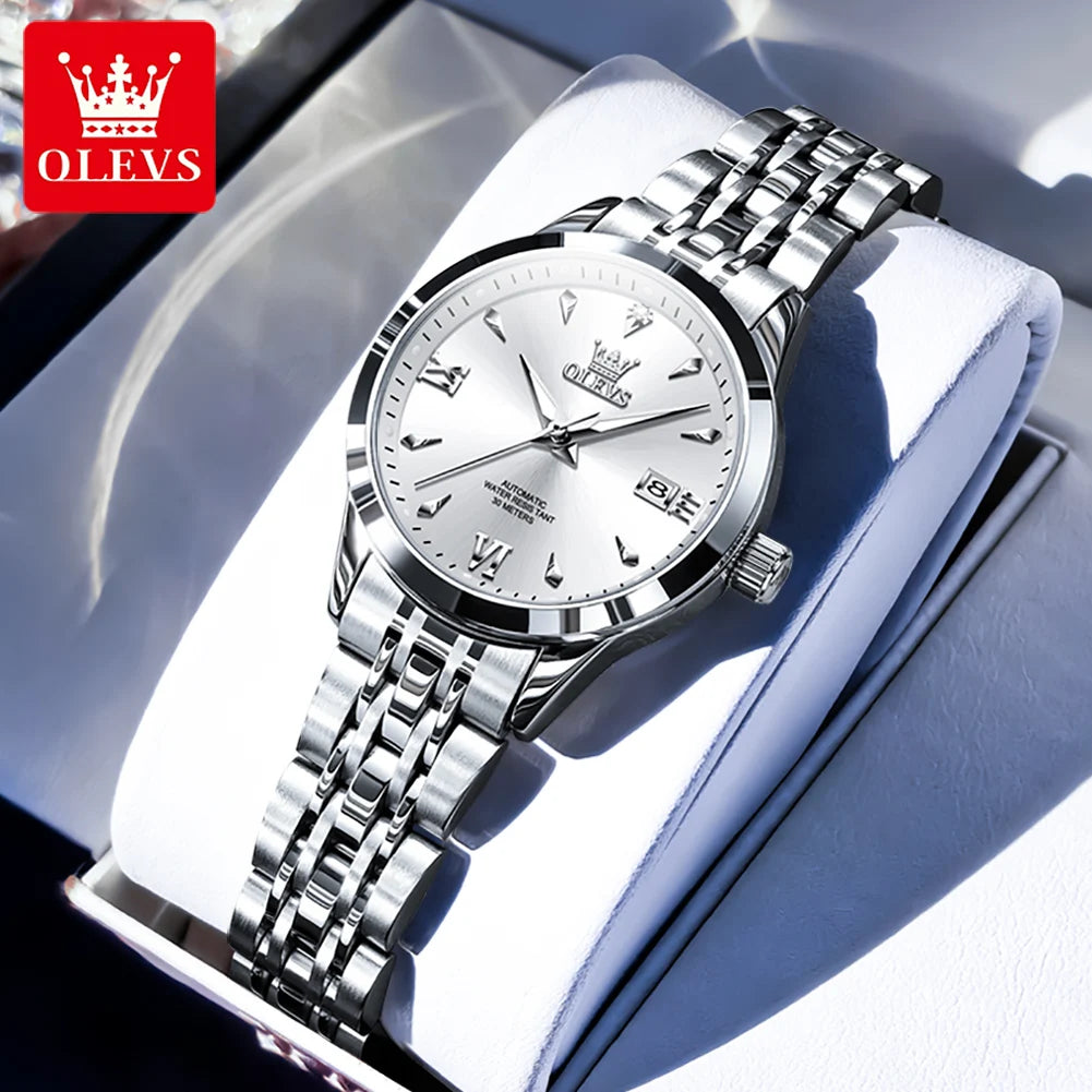 OLEVS Automatic Steel Ladies Watch