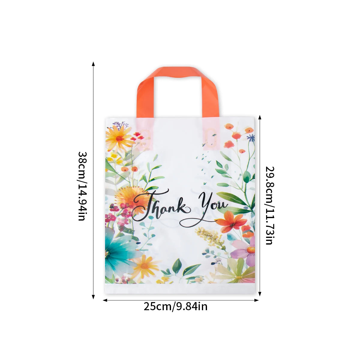 Thank You Floral Tote Bag Wedding Party 10 Pcs