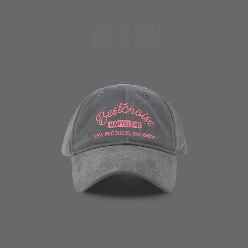 Pink Embroidery Women Cap