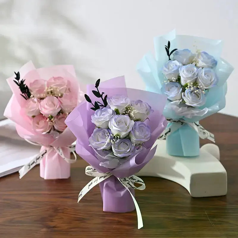 Artificial Rose Bouquet Soap Flower Gift