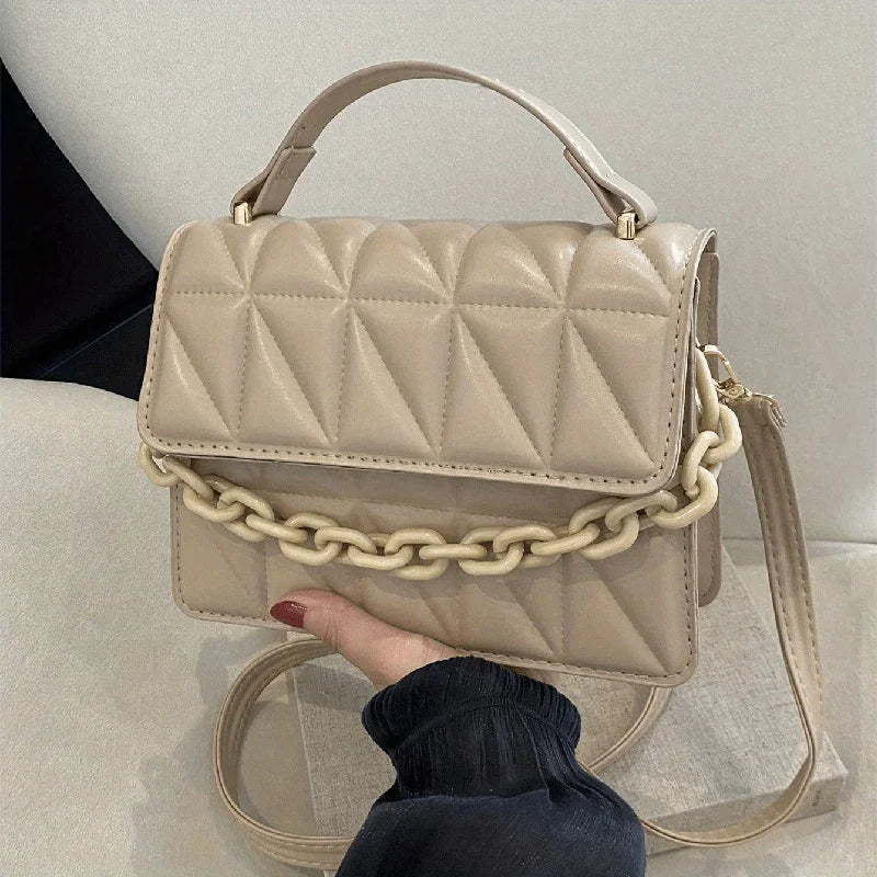 Quilted Mini Crossbody Tote Bag