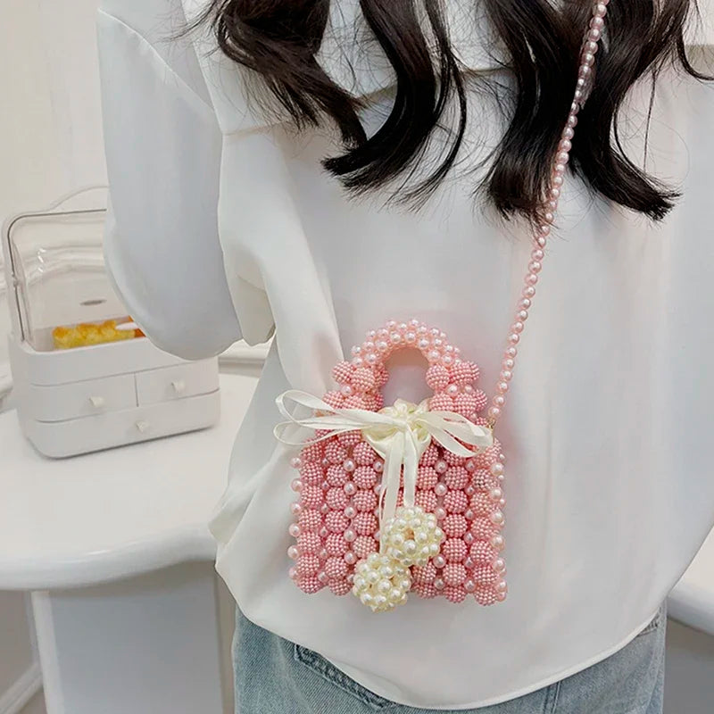 Women's Bow Beaded Mini Crossbody Bag