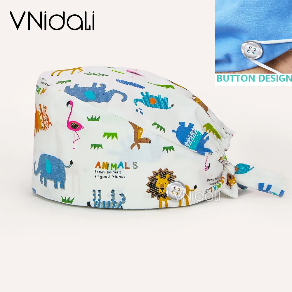 Scrub Cap with Button