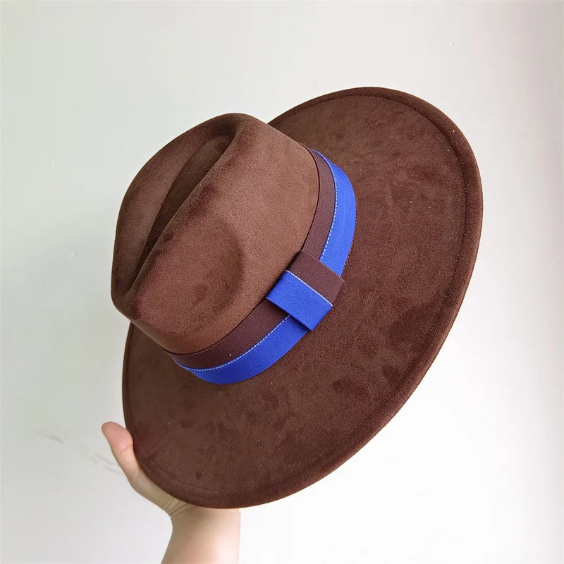 Women's Wide Brim Fedora Hat Retro Style