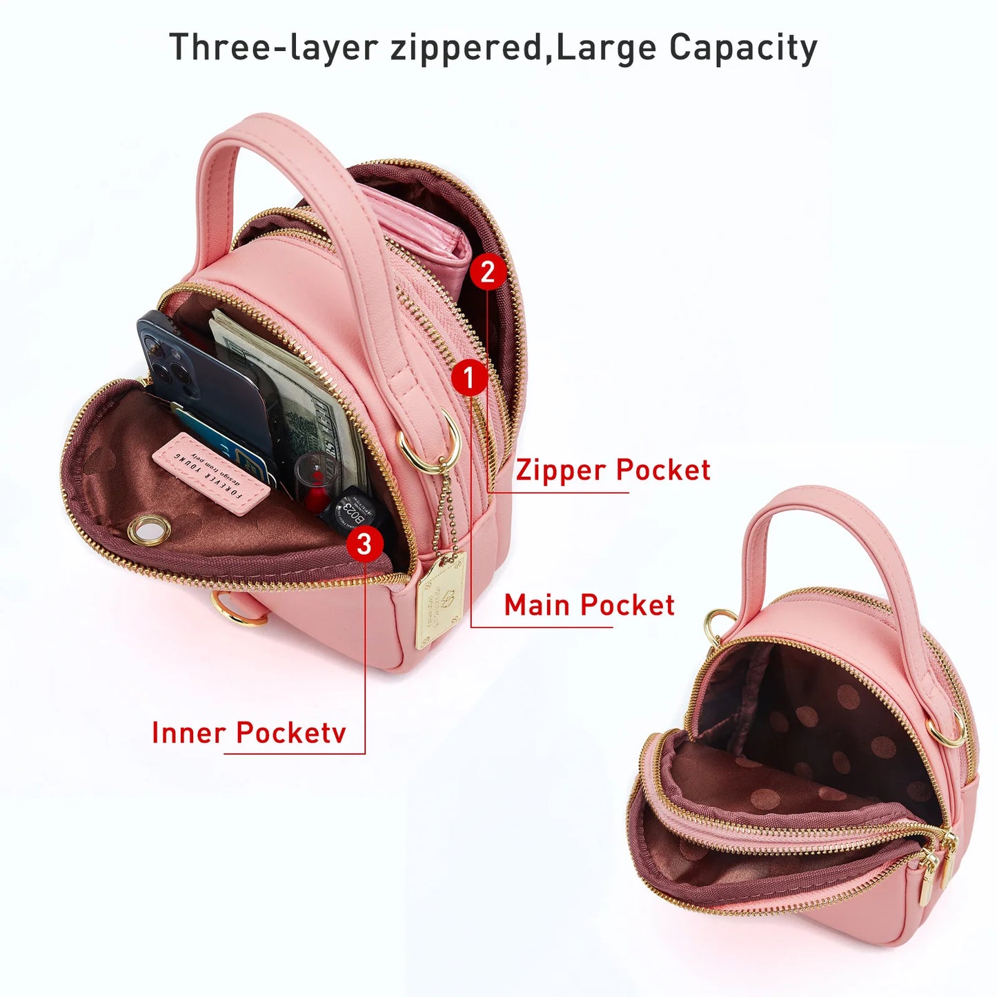 Mini Leather Backpack Shoulder