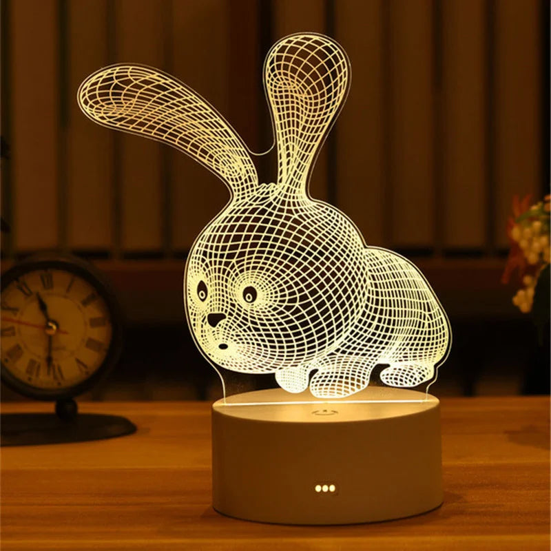 Personalized 3D LED Night Light USB Decor