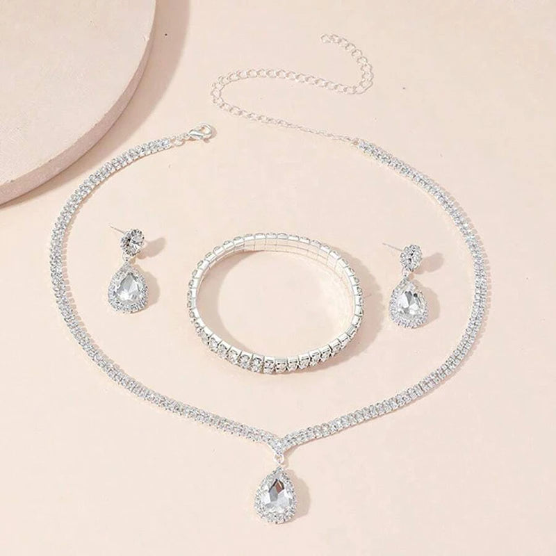 Rhinestone Crystal Jewelry Set