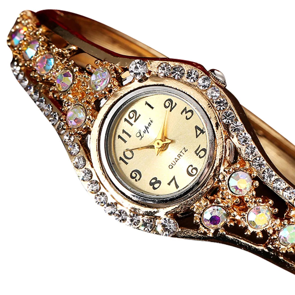 Women's Colored Diamond Bracelet Watch