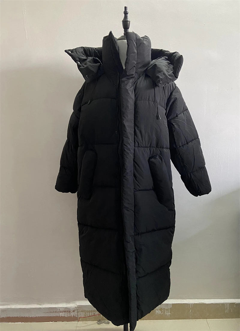 Long Korean Cotton Women Parka
