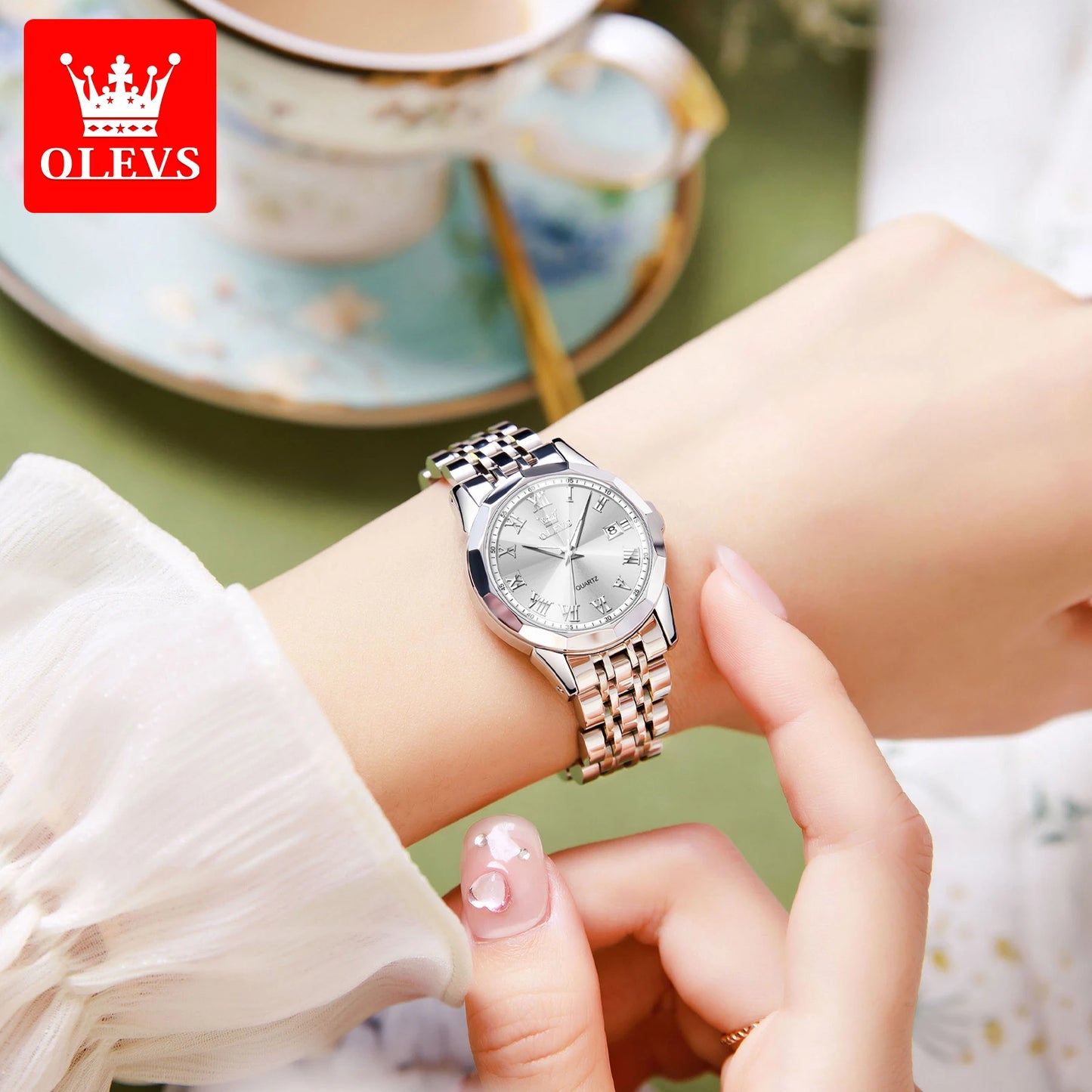 OLEVS Casual Steel Ladies Watch
