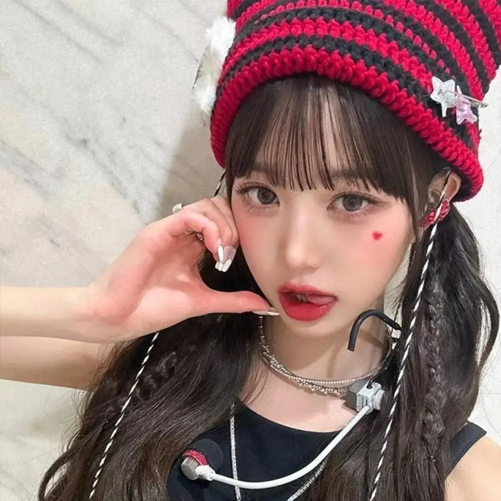 Y2K Devil Ear Knitted Beanie