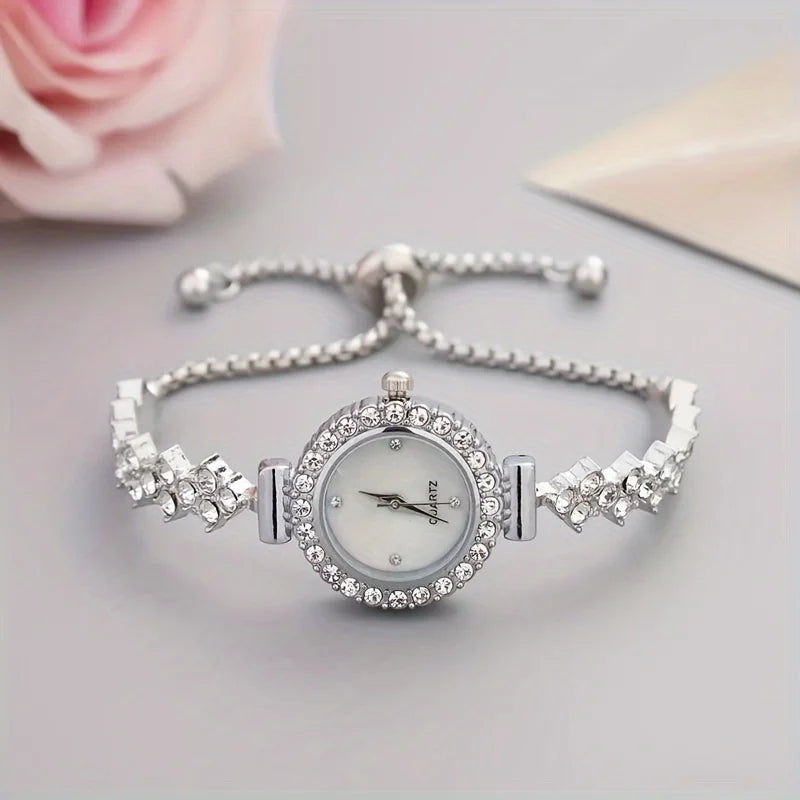 Gold Crystal Bracelet Watch