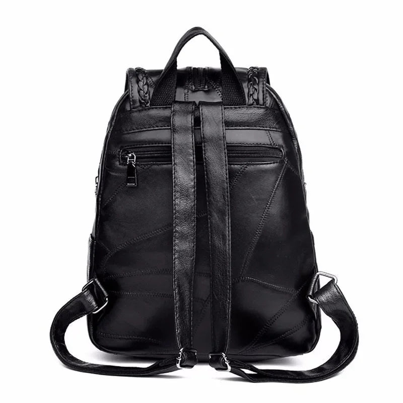 Leather Fashion Women Backpack