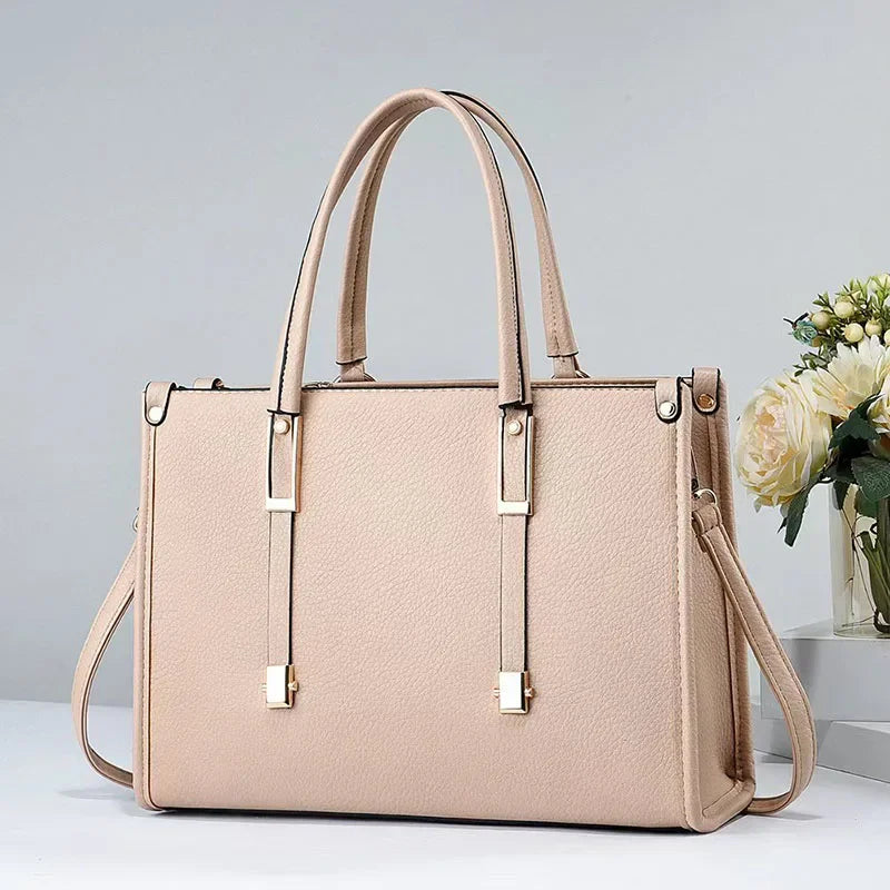 Leather Shoulder Tote Bag