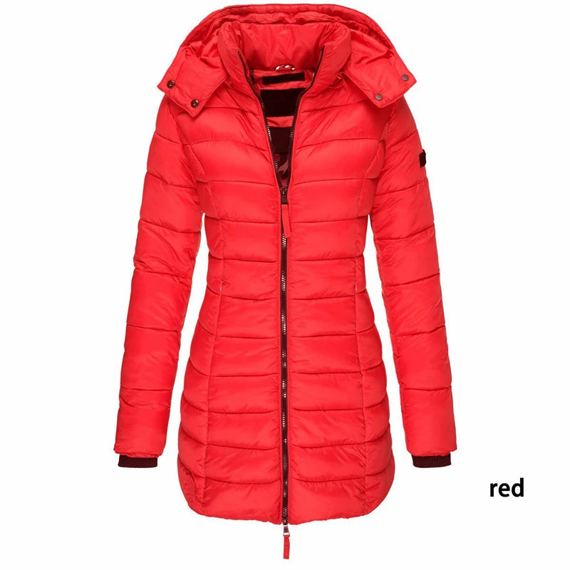Slim Hooded Women Overcoat