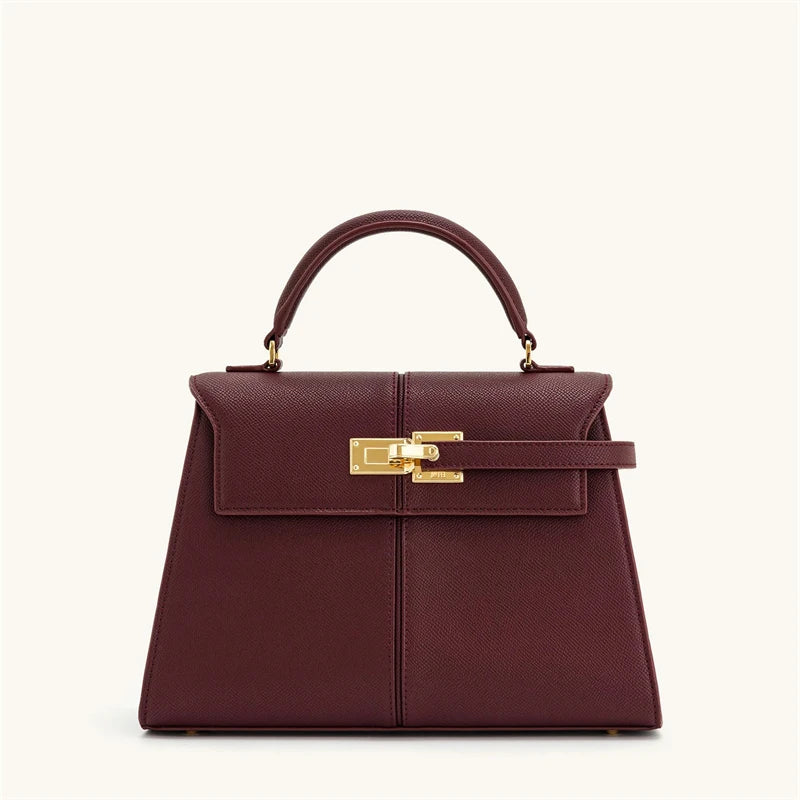 Women's Large Square Crossbody Bag Burgundy