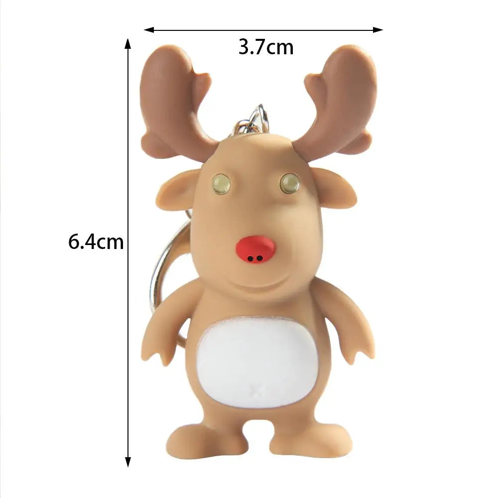 LED Flashlight Deer Keychain Kids Gift