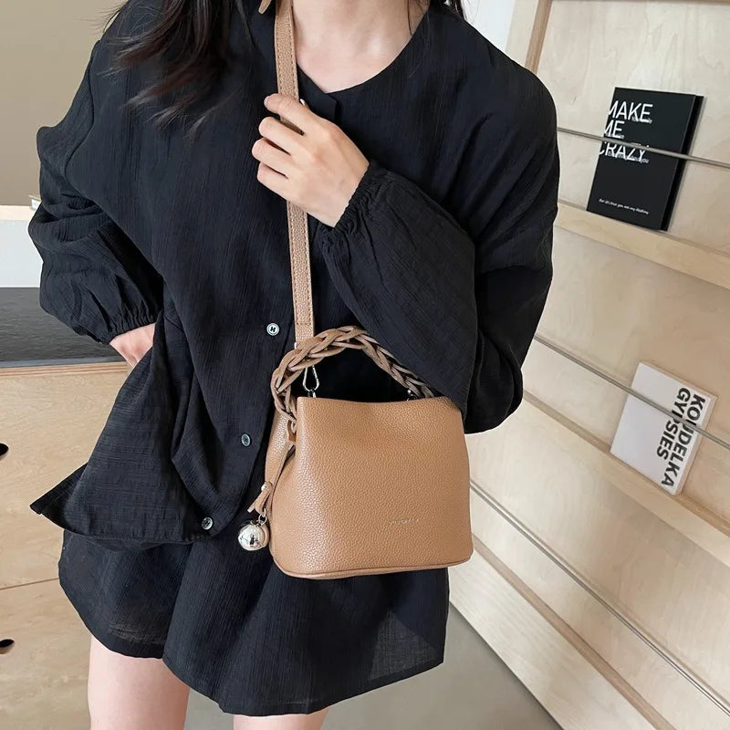 Korean Woven Bucket Bag