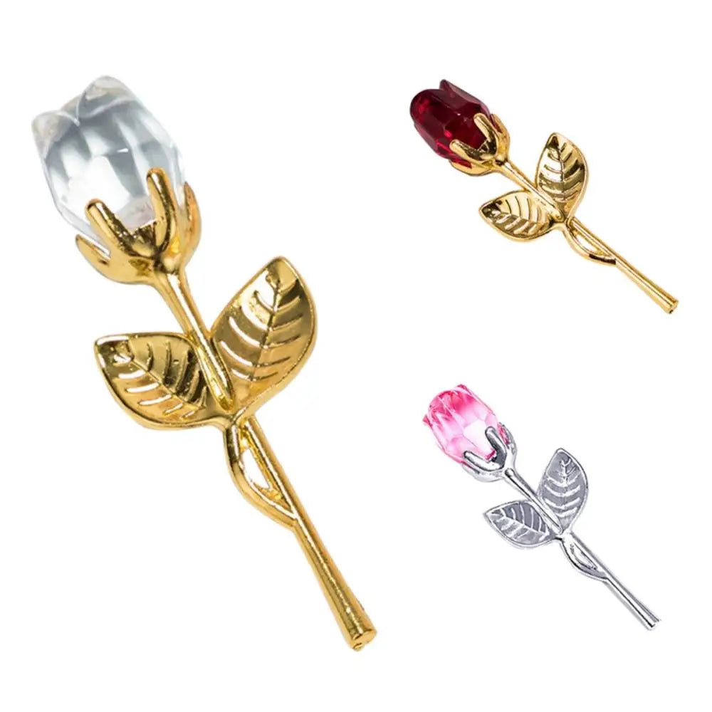 Crystal Glass Rose Artificial Flower Gift