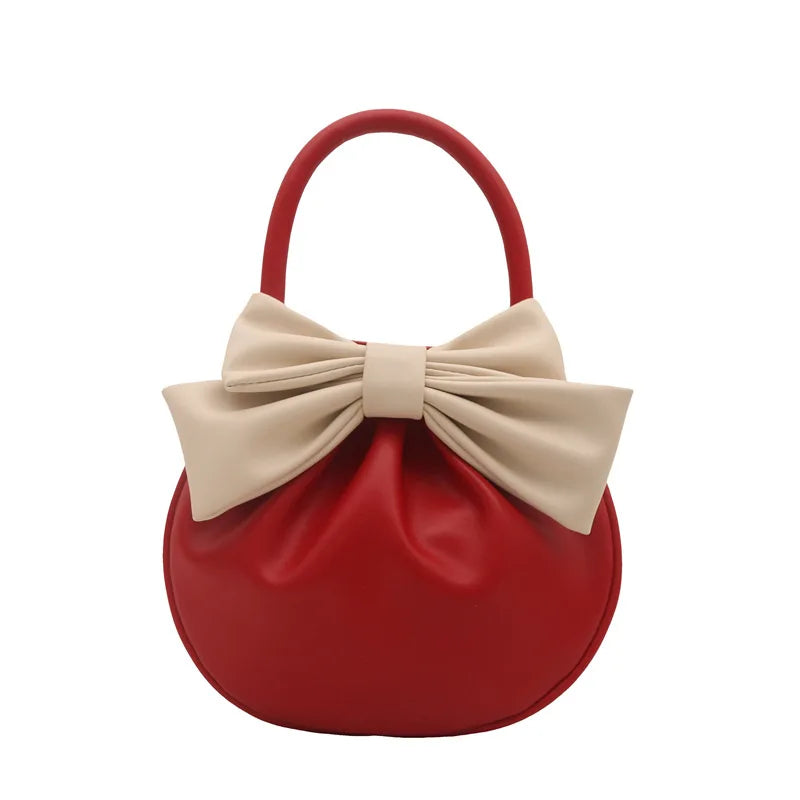 Bow Solid Compact Women Handbag