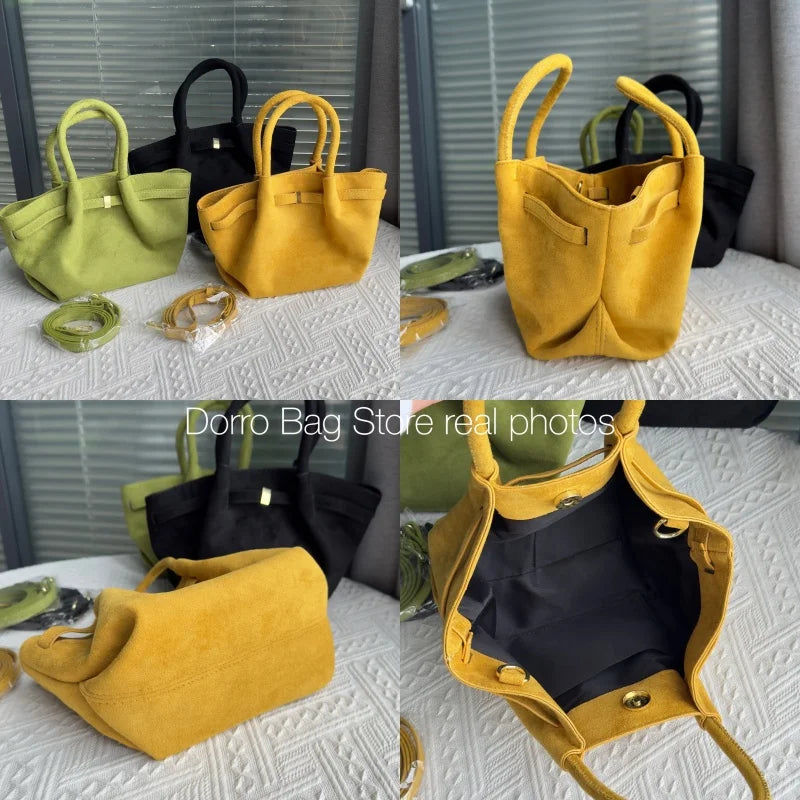 Suede Tote Shoulder Bag
