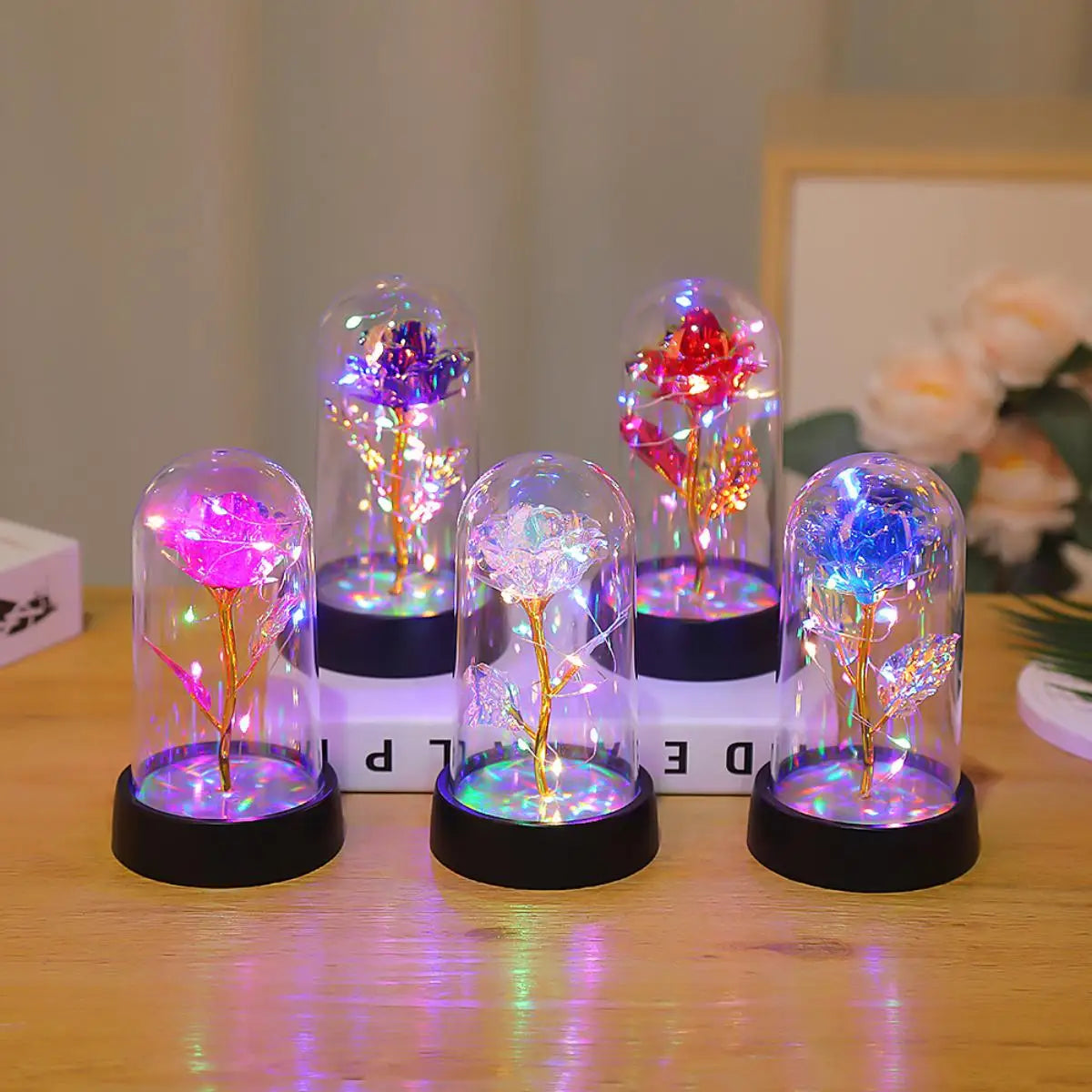 Eternal Rose LED Glass Cover Gift