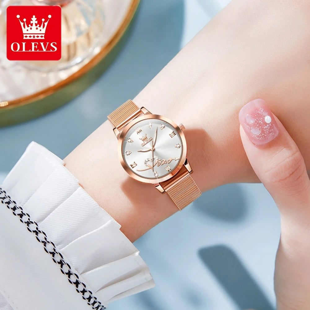 OLEVS Women's Luminous Quartz Watch Steel