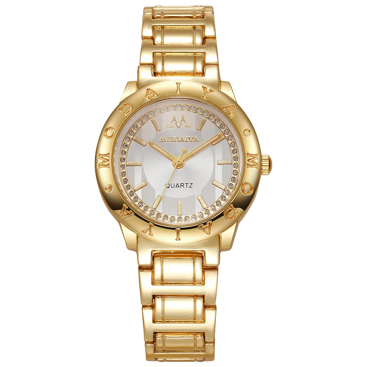 Gold Diamond Quartz Ladies Watch