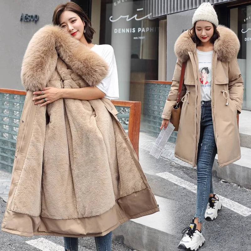 Slim Fleece Women Parka
